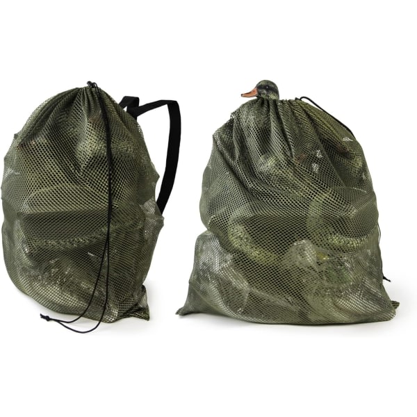 Galaxy Hunting Mesh Bait Bag Lätt ryggsäck til opbevaring (Militærgrøn) 2 Pack