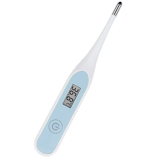 PC Digital Basaltermometer Elektronisk Termometer Rask Avlesning 20 Sekunder Hurtigtest Termometer for Baby Voksen (Blå)