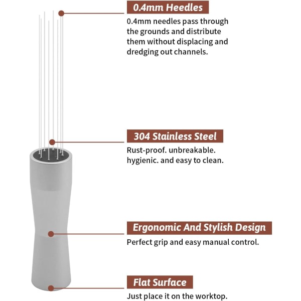 Sølv - Verktøy Rustfritt Stål Espresso Nål Dispenser Kaffe G