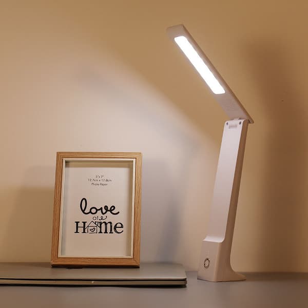 Sammenleggbar LED Skrivebordslampe, USB Oppladbar Skrivebordslampe, Egnet for Lesing, Kontor og Studier