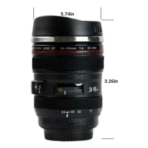 Kaffekop, kameralinsdesign 400 ml Creative Lens drikkekop