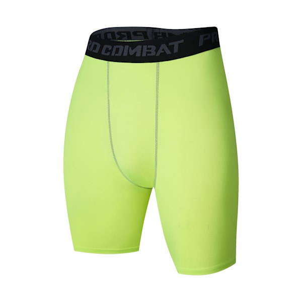 Basketball fem-punkts tætsiddende sportsbukser løbe fitness hurtigtørrende leggings korte tætsiddende sportsbukser til mænd Grass Green L