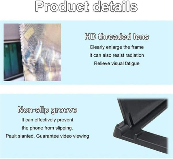 12' Screen Magnifier, 3D Video Amplifier HD Curved Screen Stand Mobile Phone Screen Magnifier_yux