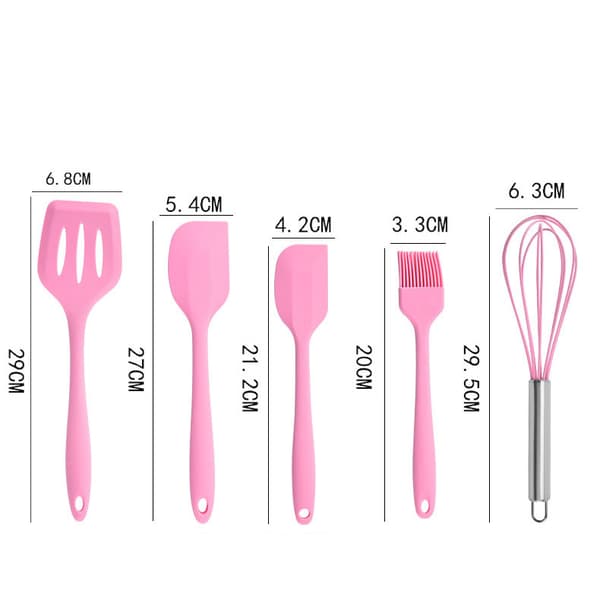Silicone Scraper Cake Spatula Egg Whisk Baking Tools 5 pcs_yux
