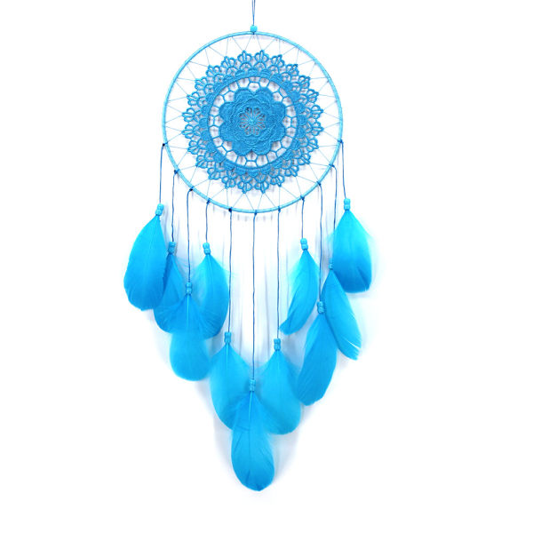 Blue-Dreamcatcher Black, Dream Catcher Dreamcatcher med p?rlor en