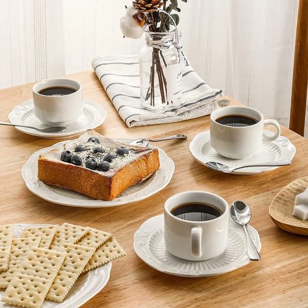 Demitasse espressoskeer 4 tommer rustfrit stål mini kaffe te dessert bestik til hjemmecafé, 12 stk.