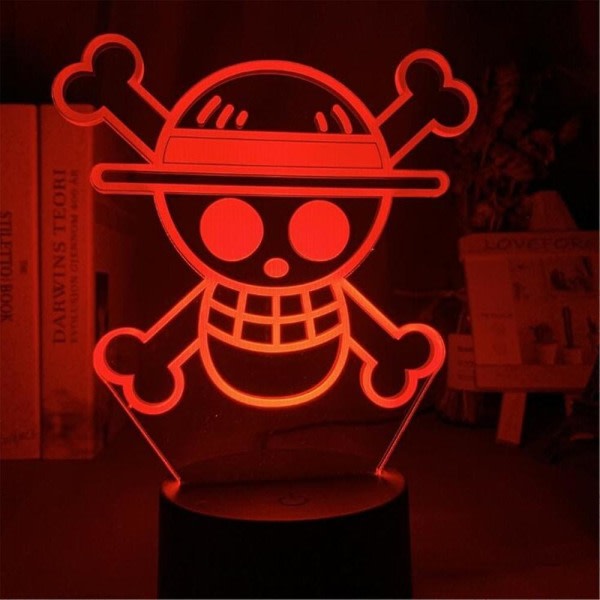 One Piece Luffy Nami Sanji Zoro Ace Chopper 3D-lampe LED Nattlys Romdekor Nattlys Anime Lampara Dekorasjon Bordlampe8