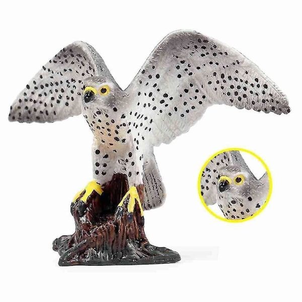 Fuglemodel til Dekoration i Haven - Vild Fugl Statisk Pilgrimsfalk Håndlavet Falcon Eagle Samling