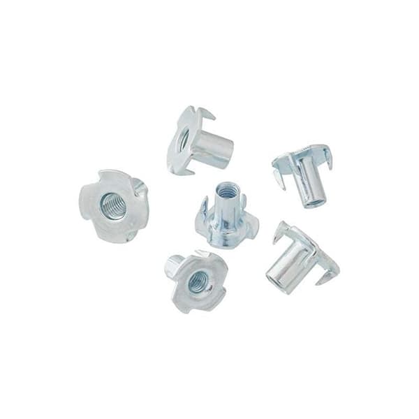 T-Mutter Klomutter 4-Sidet Mutter Klopassning M6 x 12 mm 50 stykker