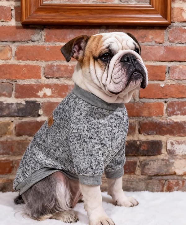 Hundetrøje Sæt med 2 - Grå og Mørkeblå, Varm Fleecetøj til Små og Mellemstore Hunde