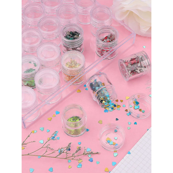 30 Rutor Diamant Broderi Förvaringslåda Transparent Nagelfil Bead Förvaringslåda (d-583-a)