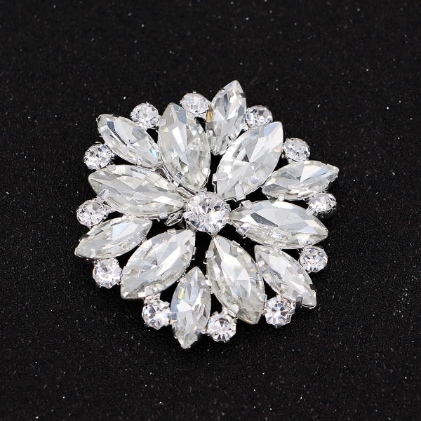 TG 2 färger Rhinestone skoklämmor, eleganta färger legering blomma kristall