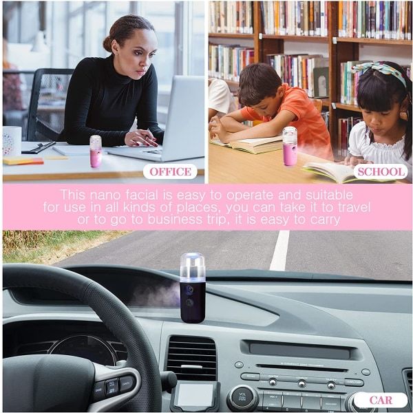 TG 2 stk 30 ml Mini Ansiktsfukter Bärbar (Svart og Rosa)