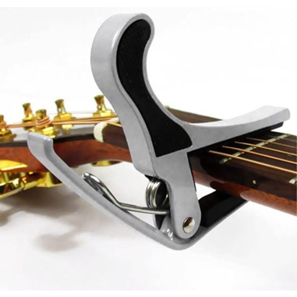 Gitarr Capodaster - Capo - Gitarr - Elektrisk - Akustisk - Aluminium - Silver
