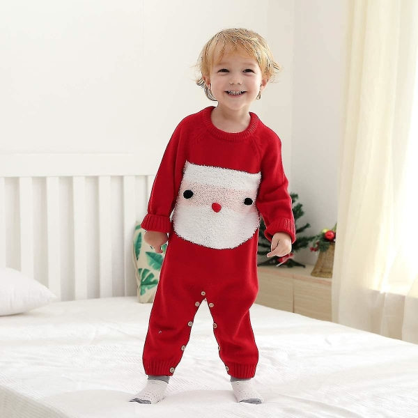 Baby Julerantrekk Nyfødt Baby Gutter Onesie Første Jul Jente Antrekk 90 Størrelse