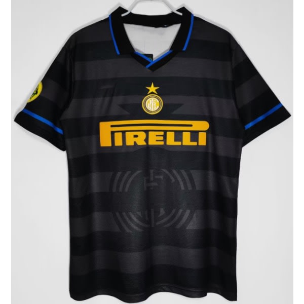 97-98 s?songen Inter Milan borta retro tr?ja T-shirt Scholes NO.18 XL