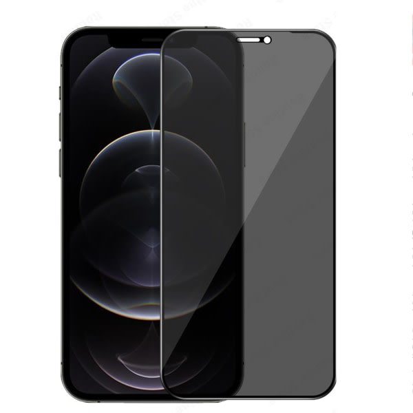 TG 3-PACK iPhone 13 Skjærmbeskyttelse Anti-Spy HD 0,3mm Svart