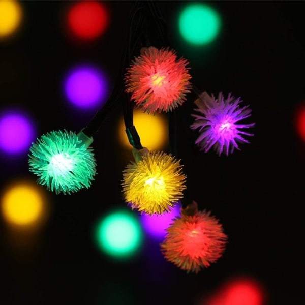 TG Outdoor Solar Lights 50 LED Maskros Ball String Fairy Light Sol