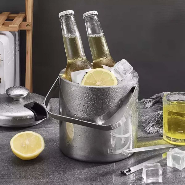 Ishink med lock - 1,3 L silver silver