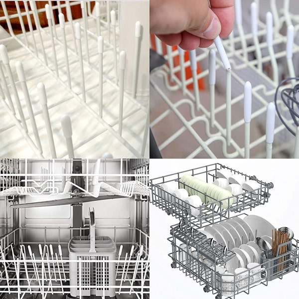 Plastsuojukset, astianpesukoneen piikit, valkoinen