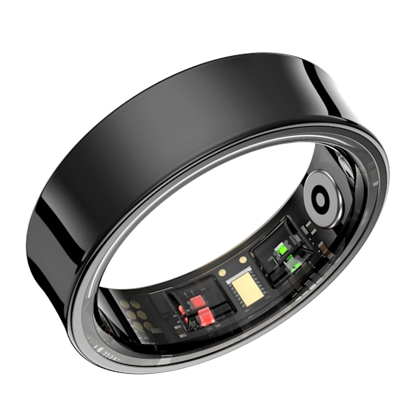 R09 smartring kan måle puls, oksygenmetning, søvn, multi-sportsmodus, kroppstemperatur og ta bilder Gold-13#