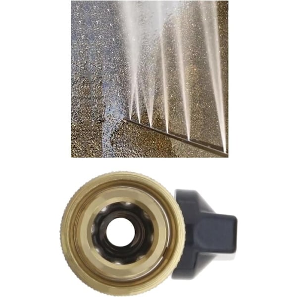 Trykluft hurtigkobling, pneumatisk kuglehane, doseringsventil, 1/4\" afspærringsventil med 1/4\" hangevindtilslutning og 1/4\" tilslutningsfatning.