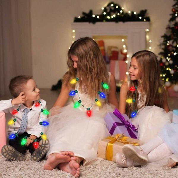Julelys Halskæde Pære Ferie Xmas Festartikler Blinkende Lys Halskæde Nyhed Gaver til Børn Voksne