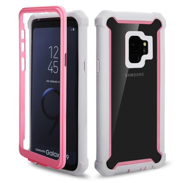 TG Exklusivt ARMY Skyddsfodral för Samsung Galaxy S9 Rosa + Vit