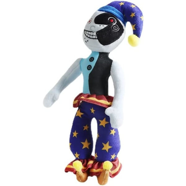 Sundrop och Moondrop FNAF Clown Cartoon Plyschleksak, 30 cm FNAF Security Breach Fylld Plyschleksak Clownfigur för Flickor Pojkar Present (Moon B)