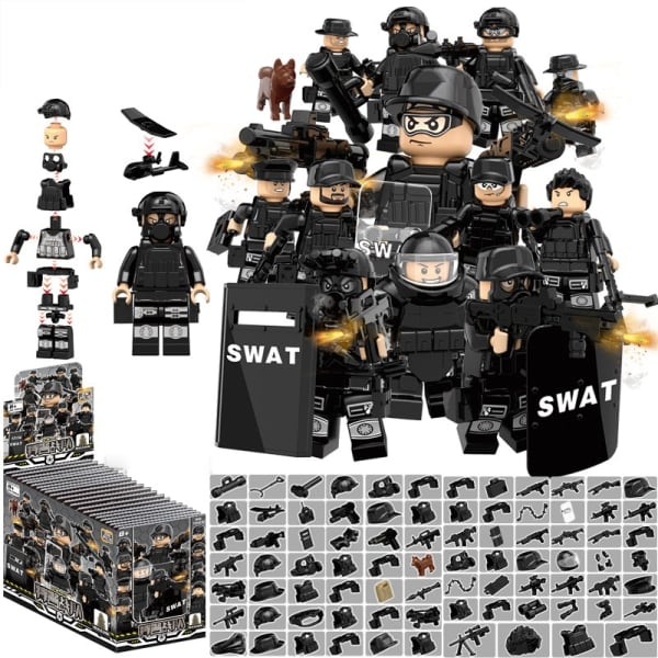 IC SWAT-tiimin erikoisjoukkojen aseistus Lasten palapeli DIY-palapelit (24-pakkaus)