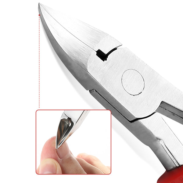 Multifunktions nagelbandsax i rostfritt stål Inåtväxande tånagel pedikyrverktyg Red 3