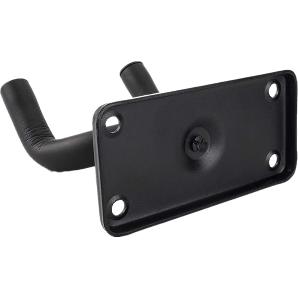 Set med 2 gitarrväggkrokar, svart gitarrväggkrok metallfäste