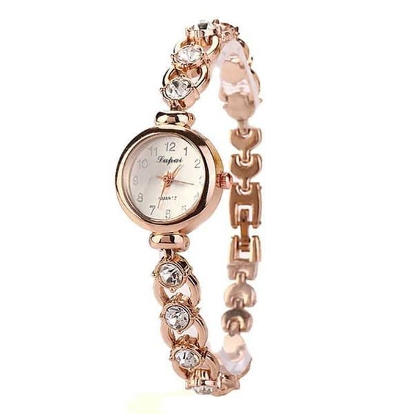 Stiligg klokke for kvinner med strass