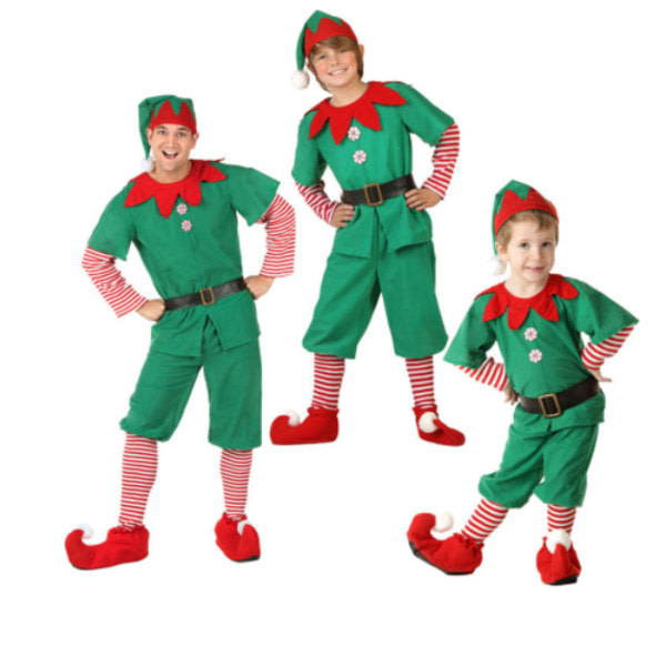 Julset Kläder Juldräkt Halloweenfest Finklänning för pojke 5 st 2-18 år gammal, 100 cm