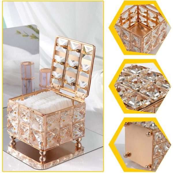 (Guld) Kosmetisk Organizer, Organizer, Kosmetisk Organizer