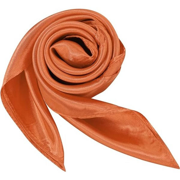 Sidenkänsla Sjal Fyrkantig Chiffong Sjal Enfärgad Bandanas Retro Scarfs för Kvinnor Hals Sjal Handväska Sjal