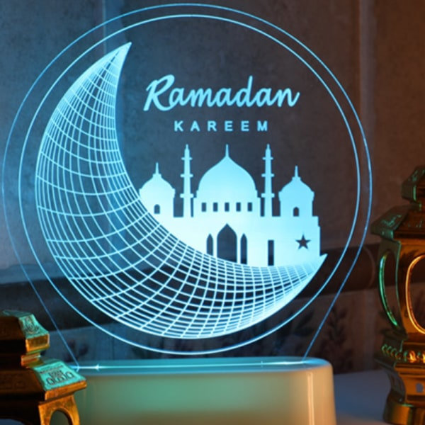 LED Måneneonlys, 7,48\"x6,3\" 3D-kunst for festjenter Barnerom Stue, hjemmedekor nattlampe