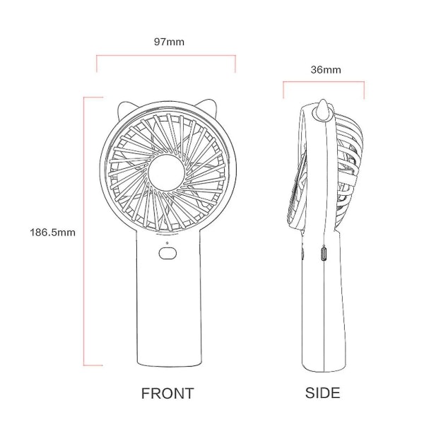Bærbar Mini-håndholder elektrisk fläkt Creative Shake Head USB-opplastingsfläkt for utendørsaktiviteter sommar