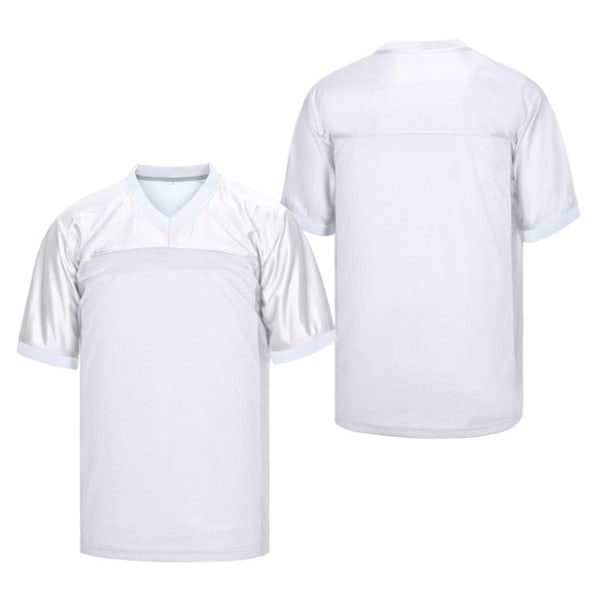 2023 ny amerikansk fotbollströja blank trøje sportkläder vit S