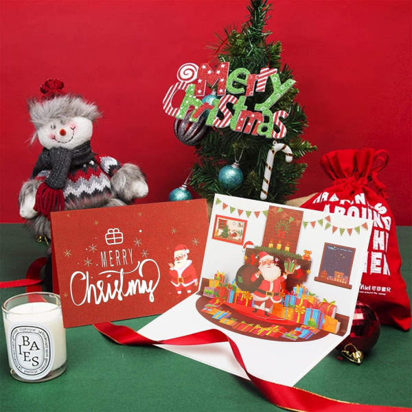 Galaxy 4 ST 3D lækkert julekort, popup-kort til semesterpap til barnfamilie