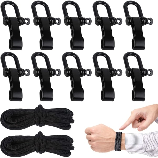 Paracord-armband, 10 st Shackle-spännen för överlevnad