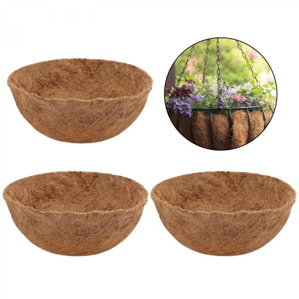 3 stk. Kokosfôr for Planter - Erstatningsfôr Naturlig Kokosfôr 20cm