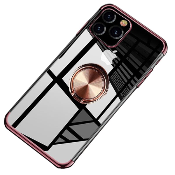 TG iPhone 11 Pro Max - Elegant Skyddsskal Ringholdere FLOVEME Blå