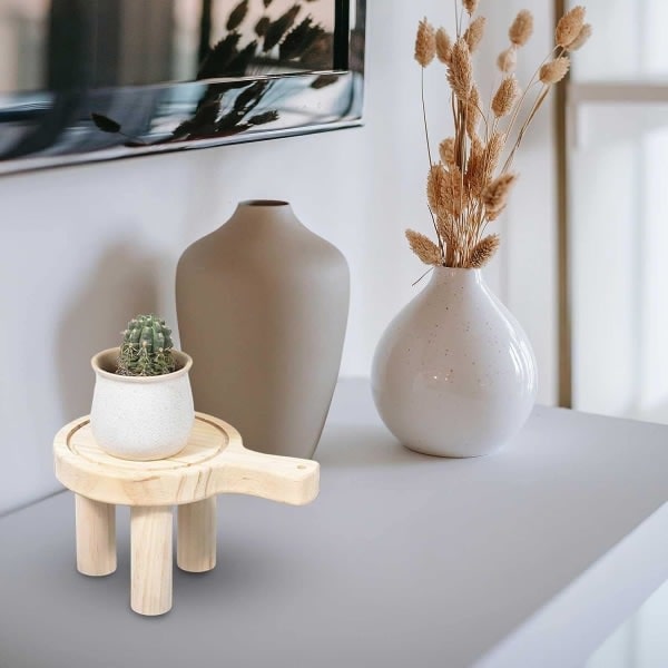 Mini træbænk display | Træplante display | Haveplante