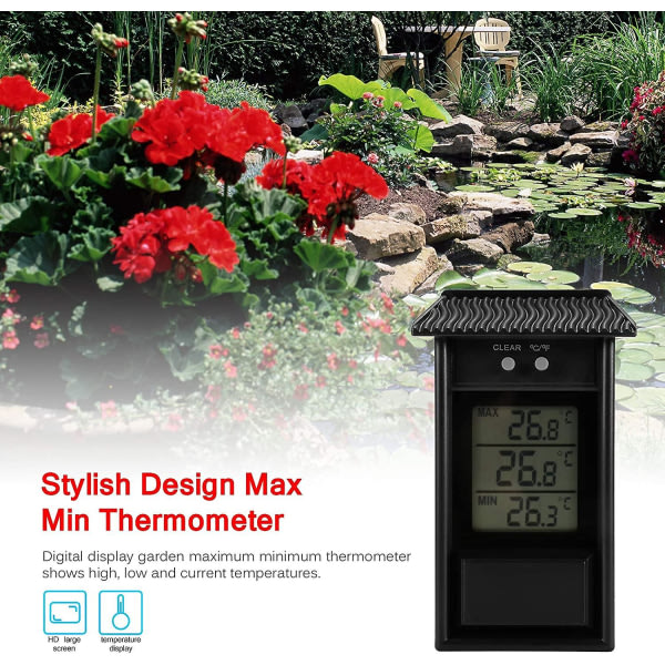 Drivhus-termometer, minimum vanntett digital drivhus-termometer Drivhus-termometer-