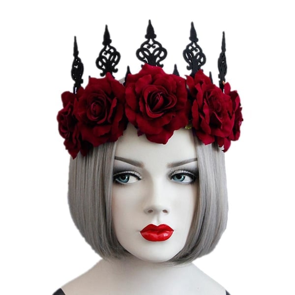 TG Kvinnors Halloween Crown Pannband - Retro Rosetter Hårtillbehör (1 st)