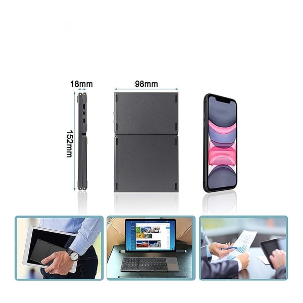 IC Mini Bluetooth foldbart tastatur, USB opladning Bluetooth 3.0