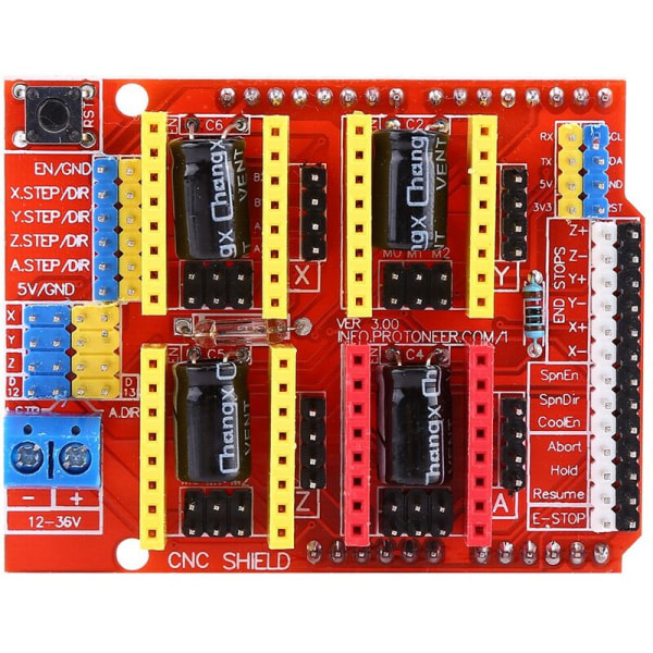 CNC Shield Utvidelseskort 4 stk A4988 Stepper Motor Driver for Graveringsmaskin 3D-skriver