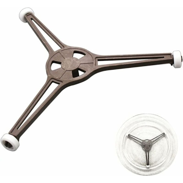 Triangelformet brett, mikrobølgeovn brettholderstativ, roterende ring for mikrobølgeovn, for 24,5 cm mikrobølgeovn deler flat glassplate