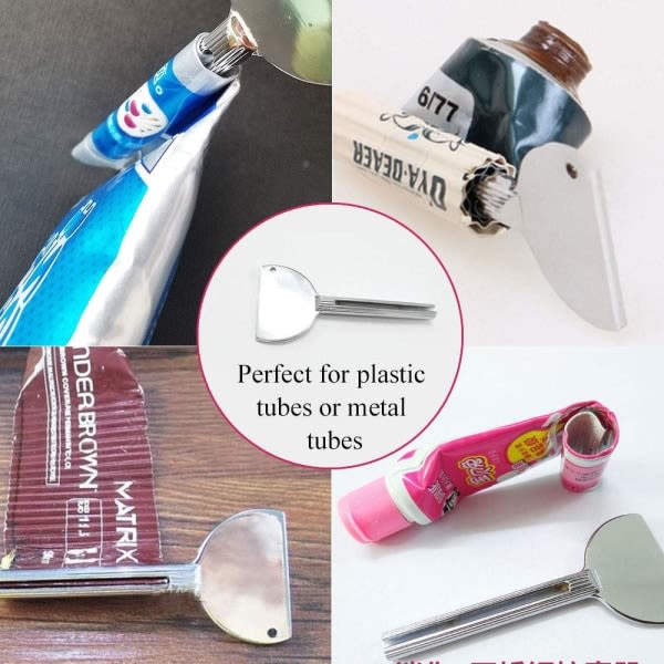 TG 5-pack tandkrämspressare, metallrör, nyckelrör ja rostfritt stål